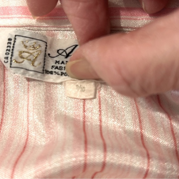 Vintage 70s Candy Cane Striped Tie Blouse - Picture 10 of 10